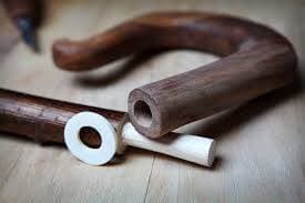 Members of Durham Stick Makers at work at the bench